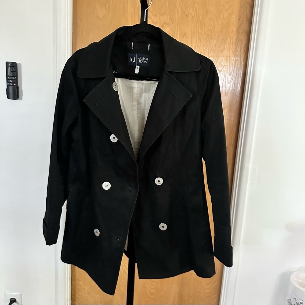 Armani Jeans Women's Black Double-Breasted Jacket women 8
